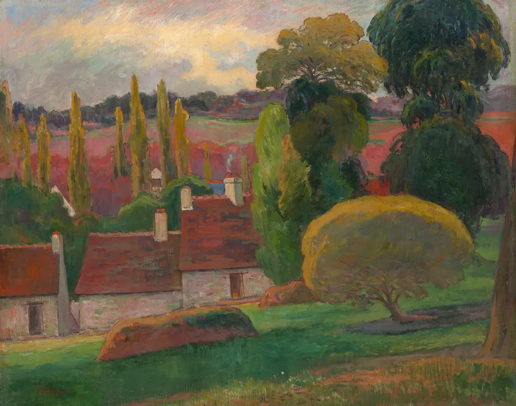 A Farm in Brittany in Detail Paul Gauguin